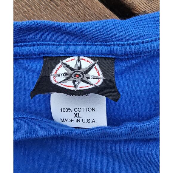 Vintage Marlboro Shirt Men XL Blue Adventure Team 90s Y2K Skiing Ski Pockt - Picture 6 of 8